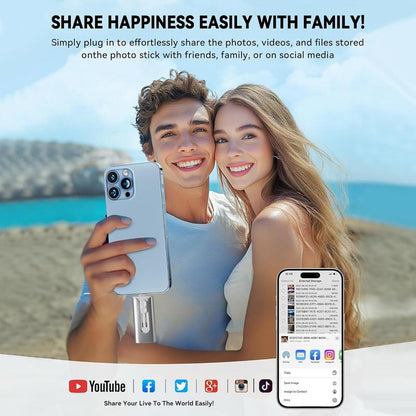 Vova™ 4-in-1 Flash Drive - 1TB Phone Storage (iPhone & Android)